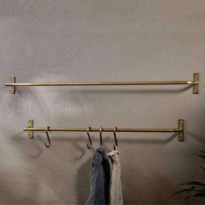 Brass laila rails in small and large with brass 's' hooks