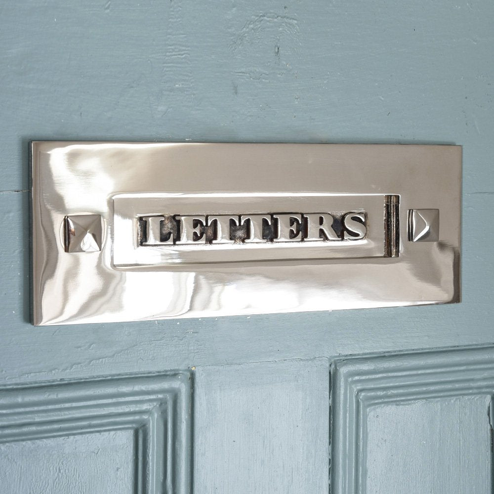 Classic nickel letters letterplate