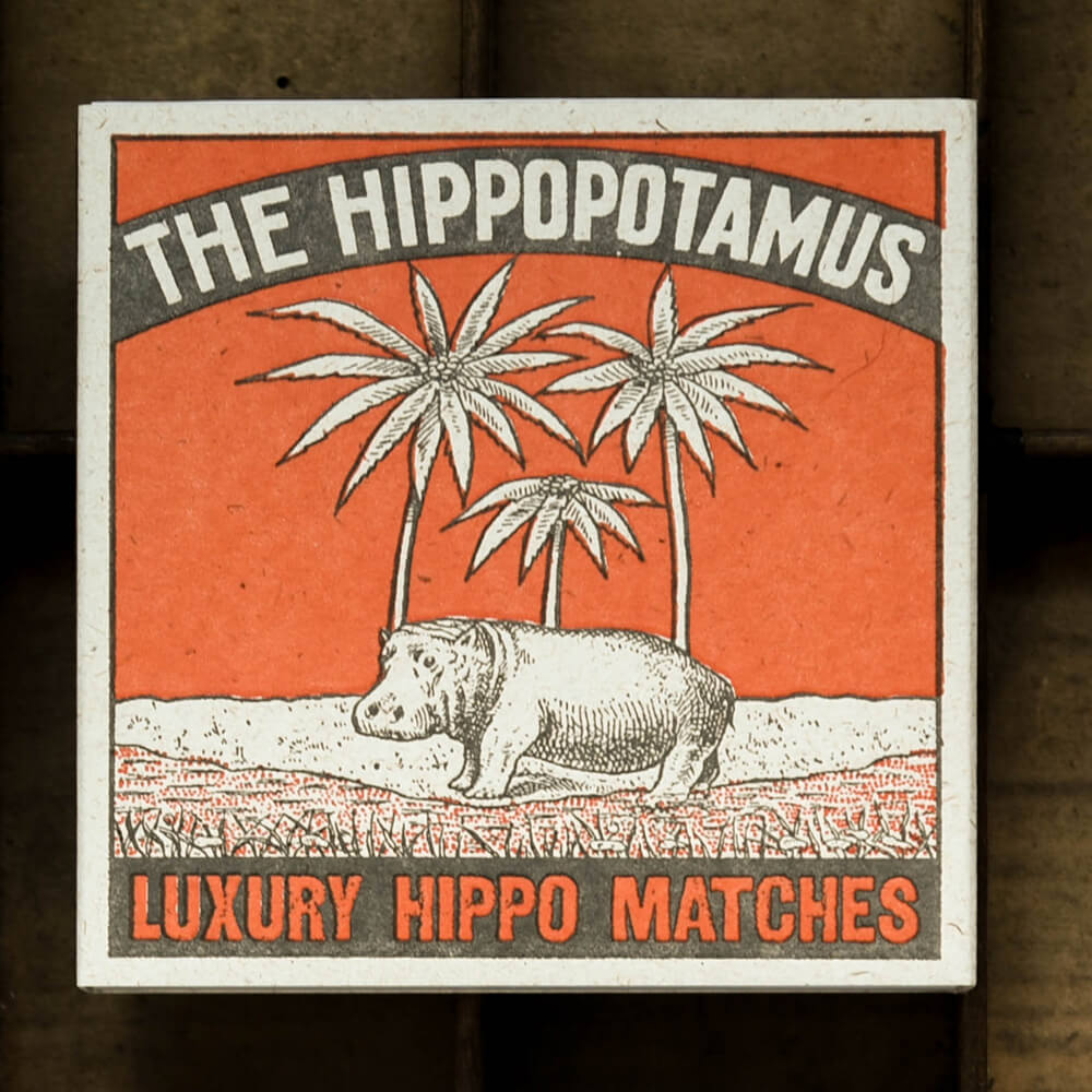 Hippo on match box