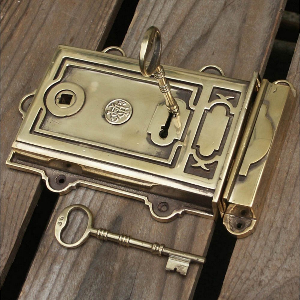 Old Style Rim Lock Rim Locks | Brass Rim Lock | Victorian Style Rim Lock