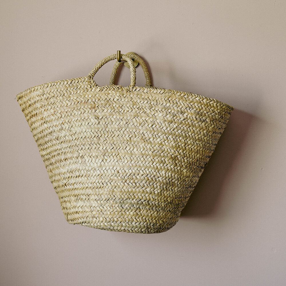 large berber basket hung form wall hook