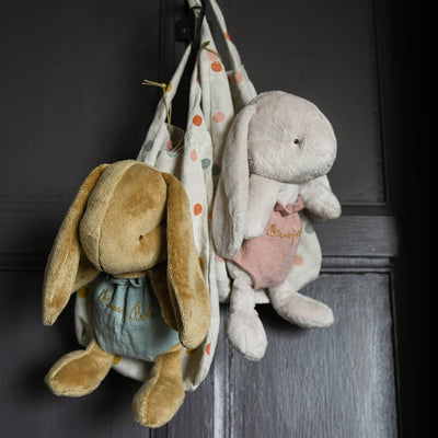 Maileg bunnies with bags