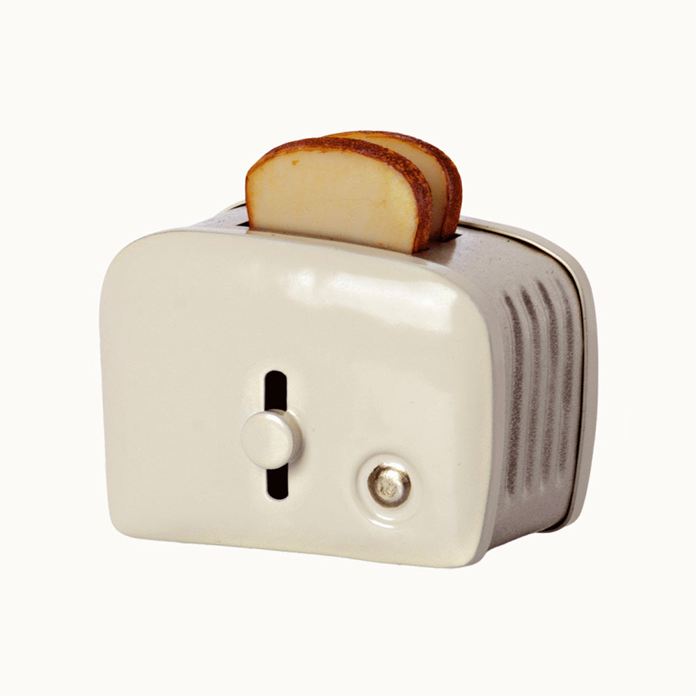 Maileg miniature white toaster with bread