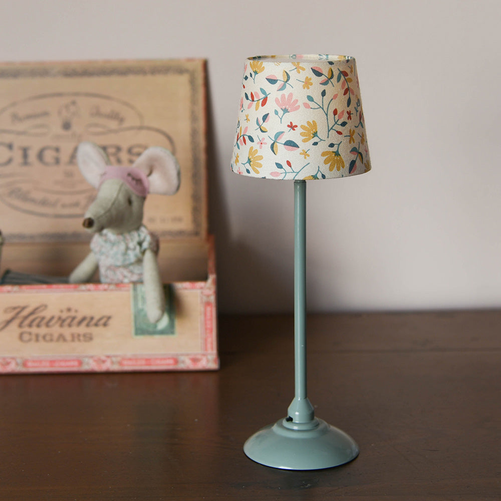 Maileg miniature lamp with floral shade