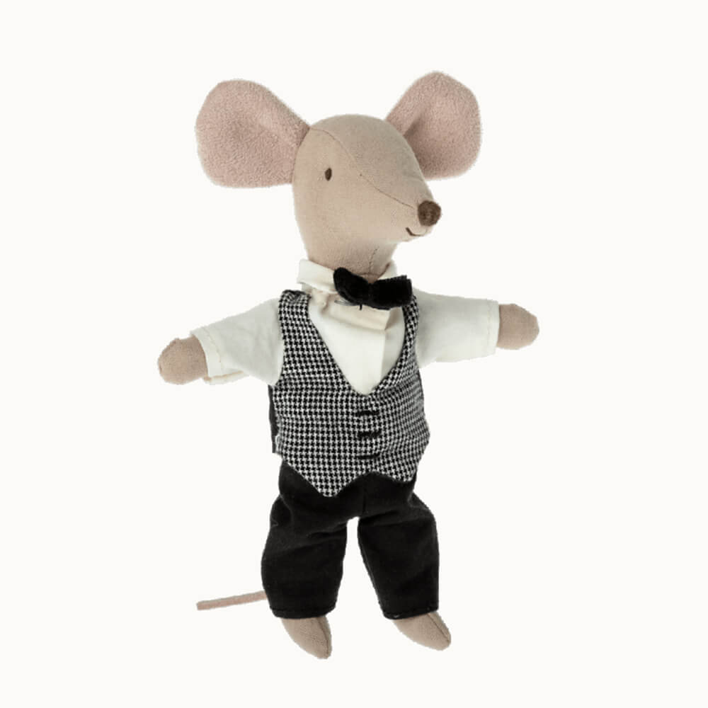 Maileg mini mouse dressed as a waiter
