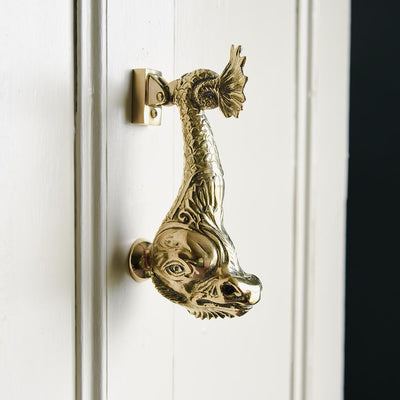 Brass Mythical Dragon Door Knocker