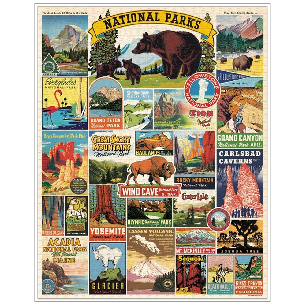 Vintage National Parks Montage Puzzle