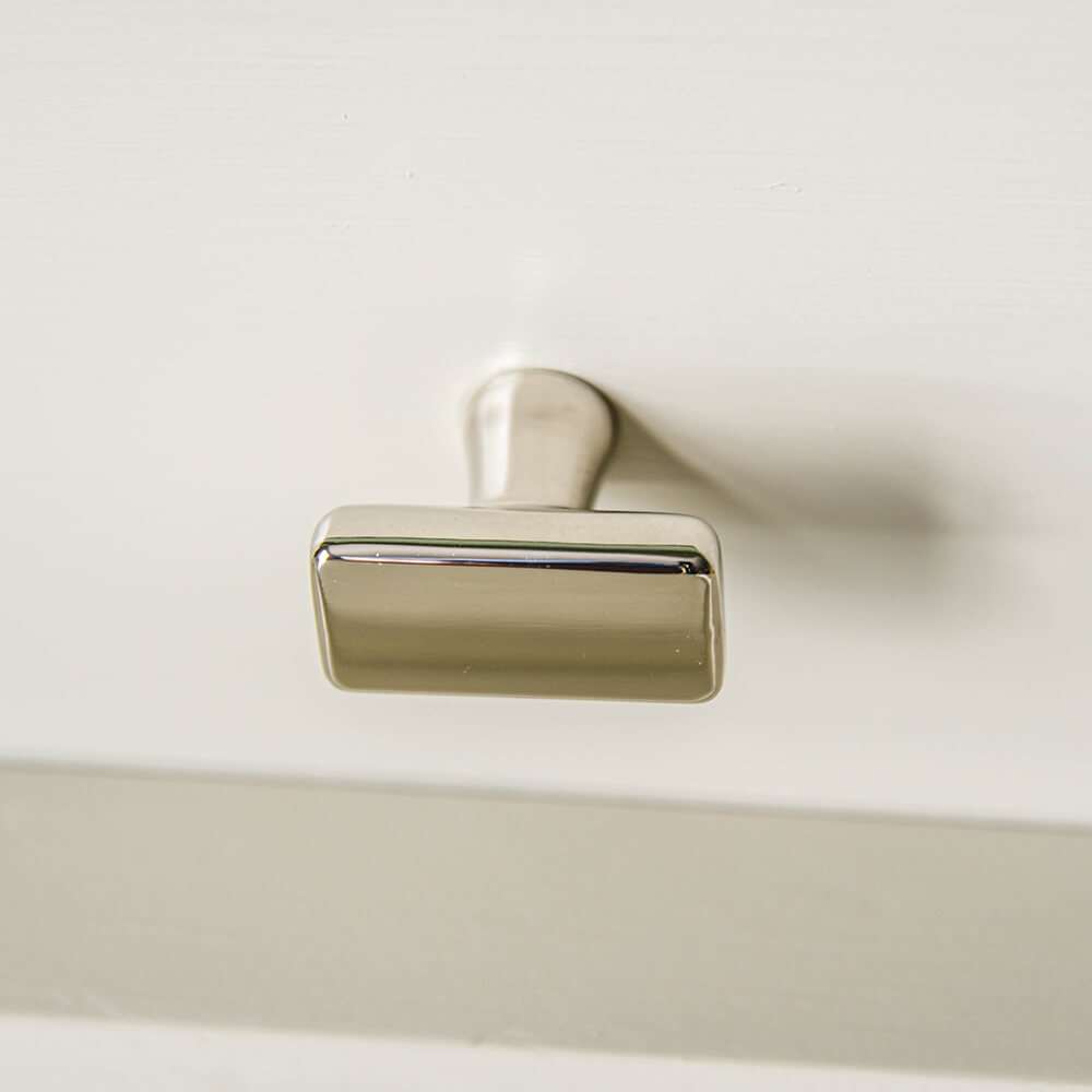 Polished Nickel Capital Cabinet Knob from above