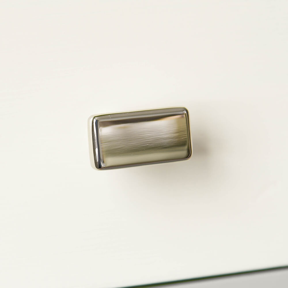 Polished Nickel Capital Cabinet Knob from the front