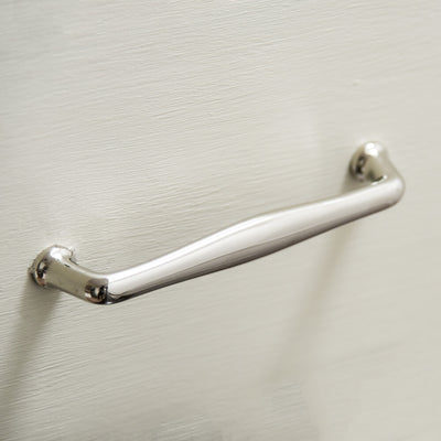 Polished Nickel Elegance Pull Handle showing curved front
