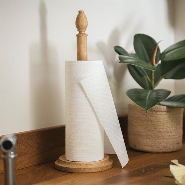 Oak Kitchen Roll Stand