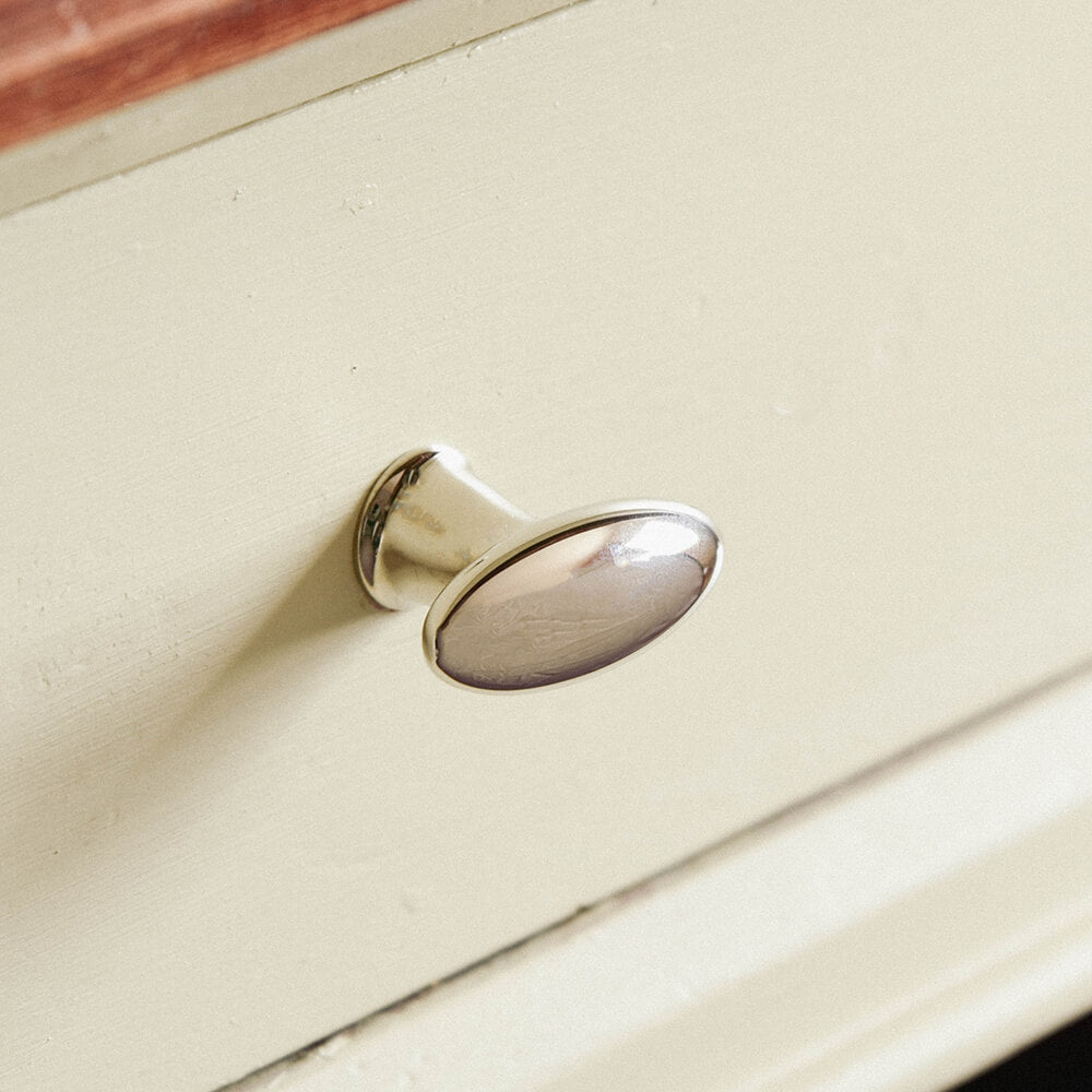 Zepplin Cabinet Knobs in polished nickel