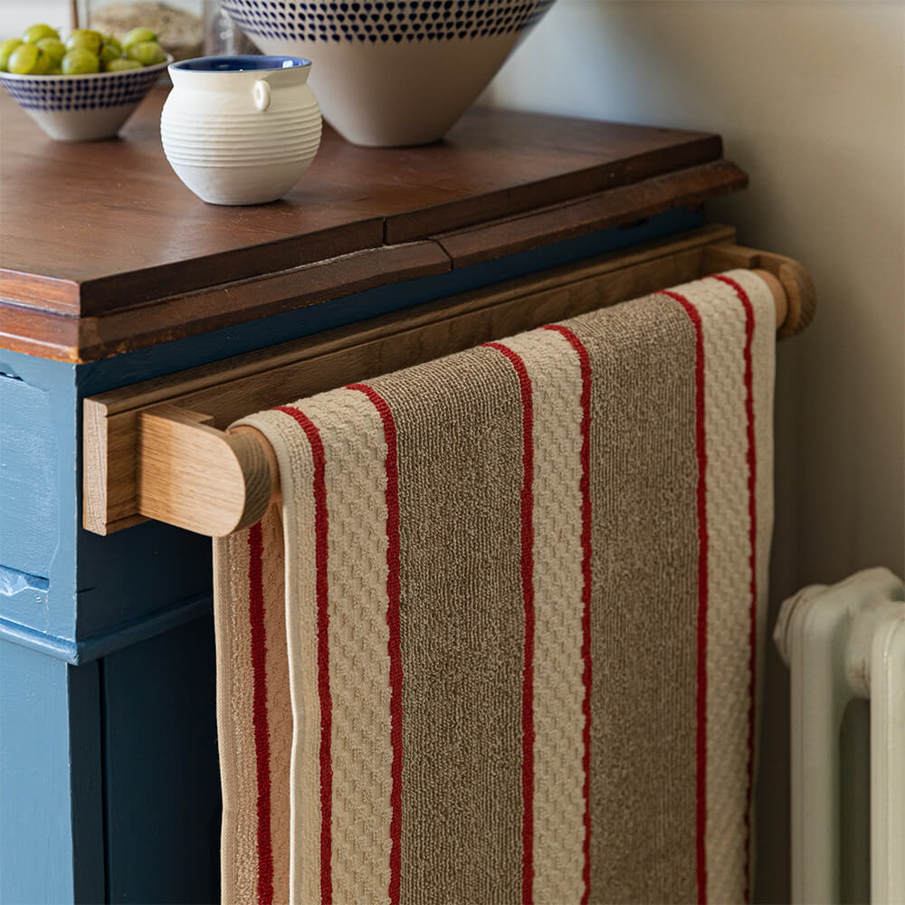 Wall mounted towel holder Oak towel holder Roller towels