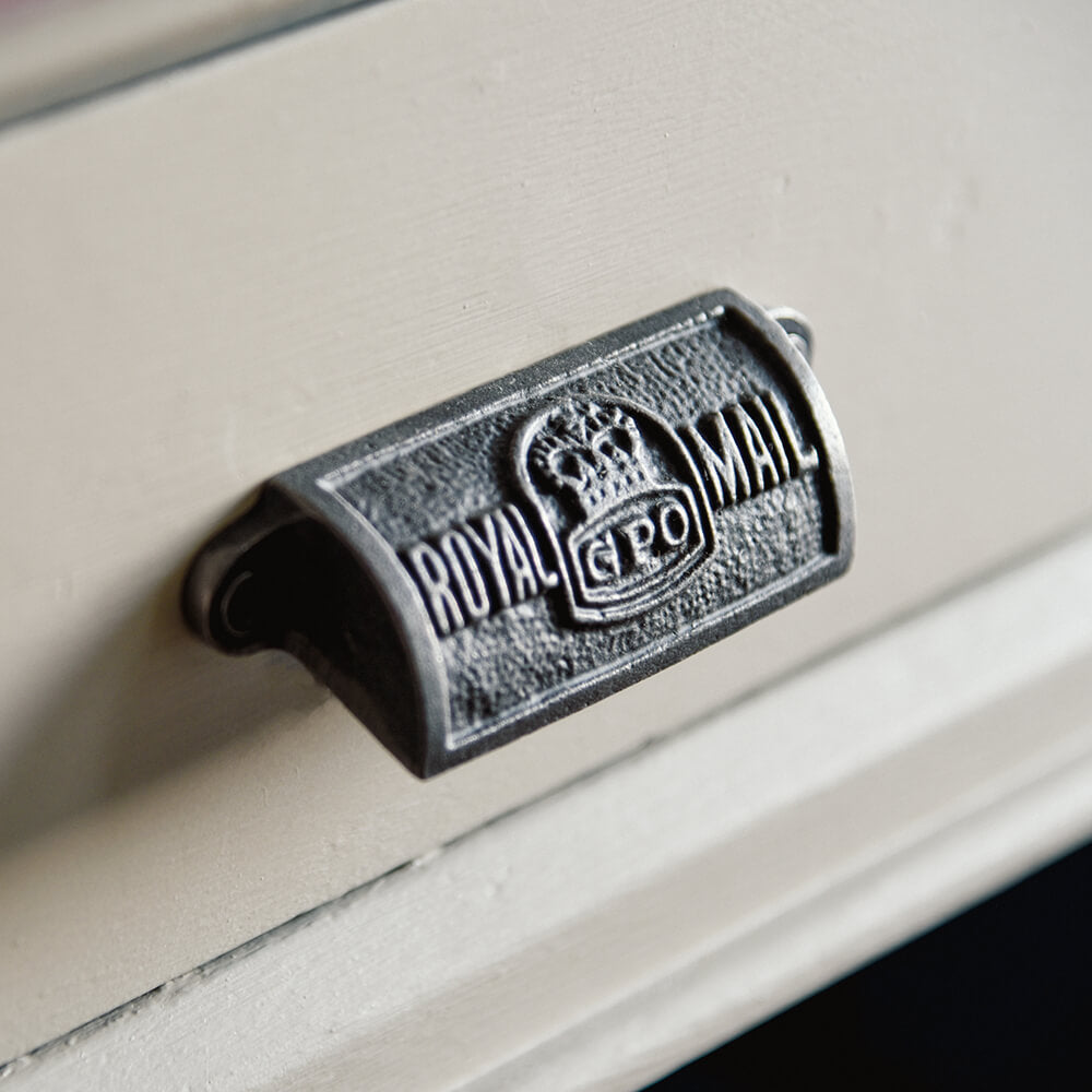 Royal Mail cast iron pull handle on drawers