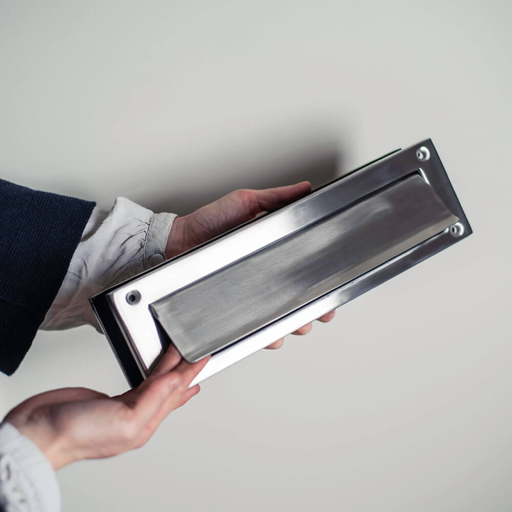Composite door letterbox - Stainless steel letterplate