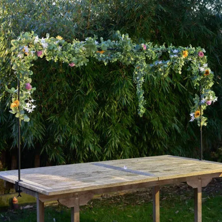 Table frame with foliage