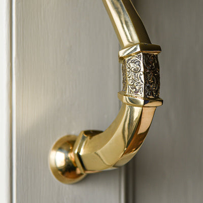 Brass Traditional Victorian Door Knocker detail