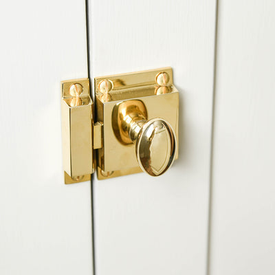 Polished Brass Traditional Oval Cabinet Latch