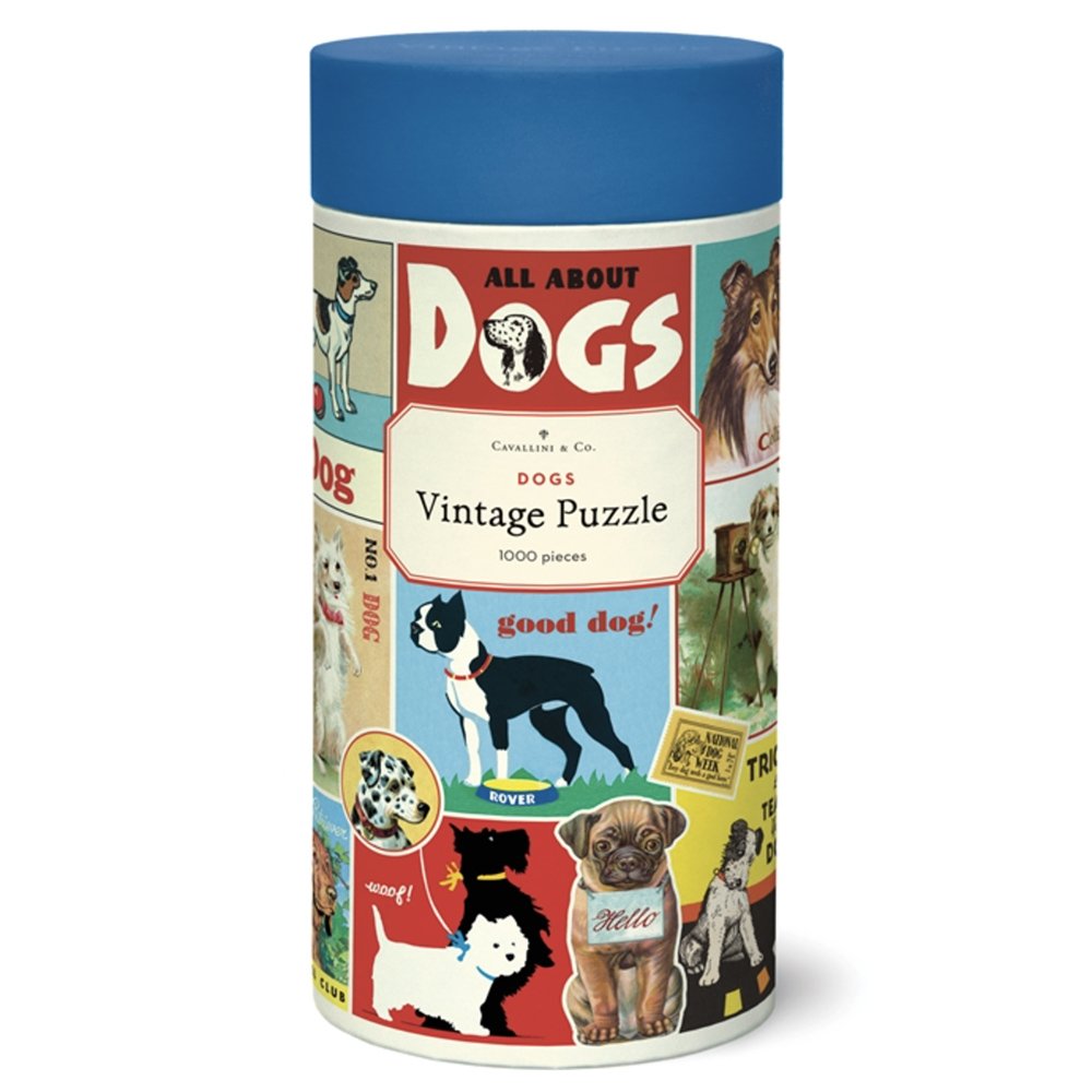 1000 Piece Vintage Dog Puzzle in Box