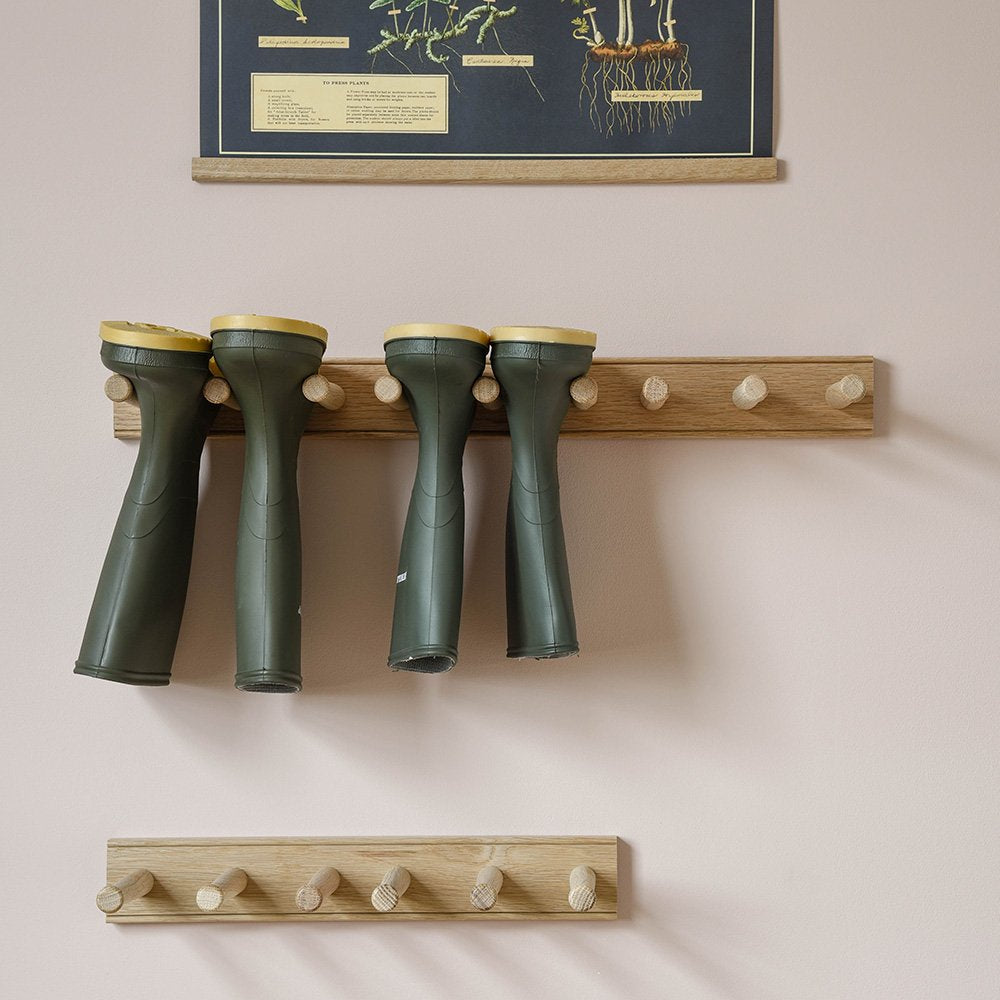2 sizes of wellington boot rack with 1 holding wellington boots