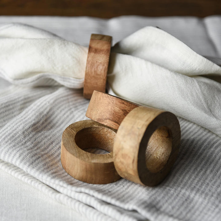 Serviette holder Wooden napkin rings Rustic napkin holder