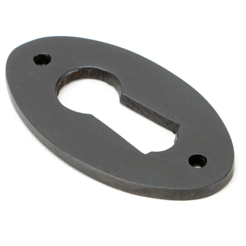 Infinity Decor Keyhole Cover Escutcheon Oval/Euro/Bathroom Thumb Turn Pewter/Black (Pairs) (Bath Thumb Turn Black - View #7