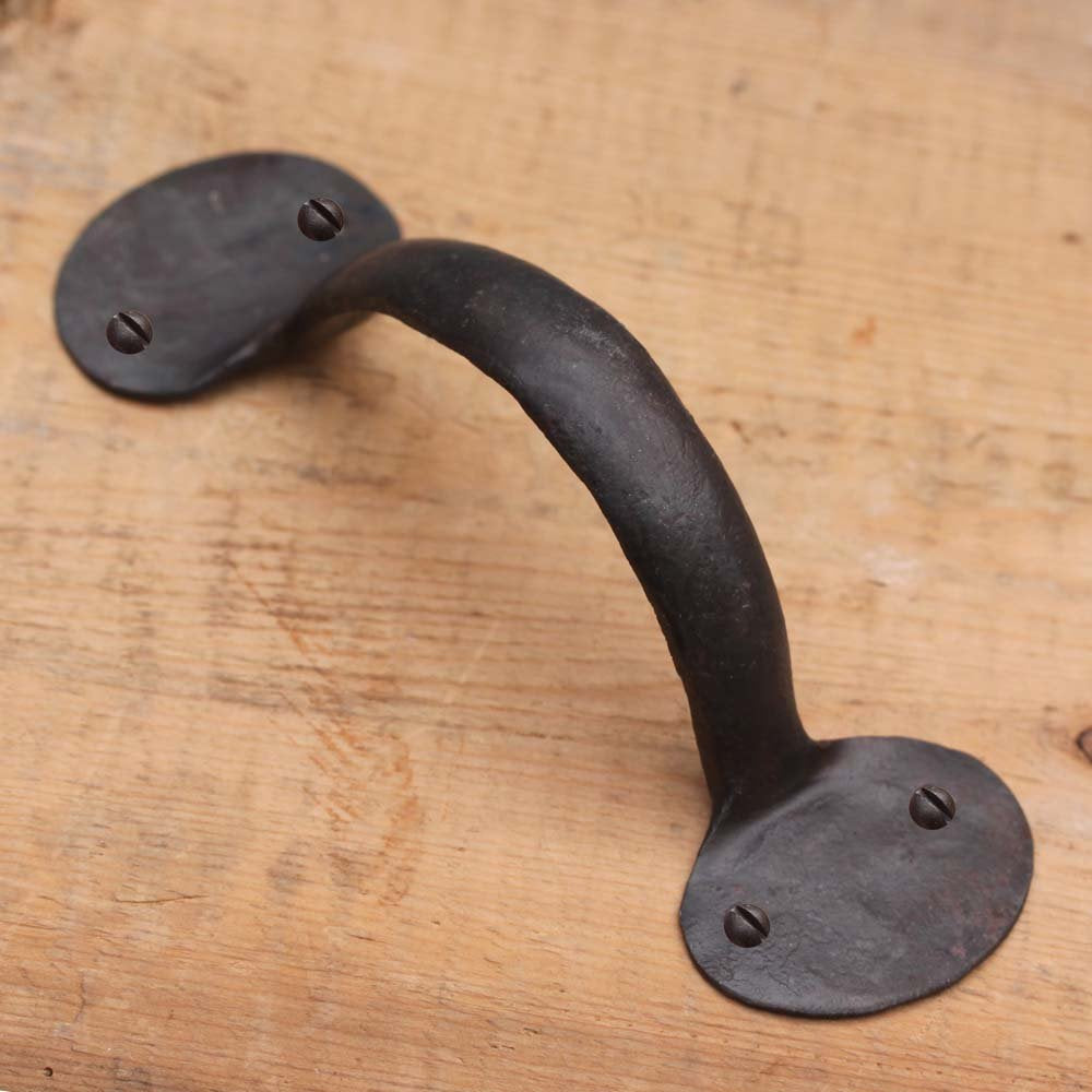 Forged Black Beeswax Bean Pull Handle