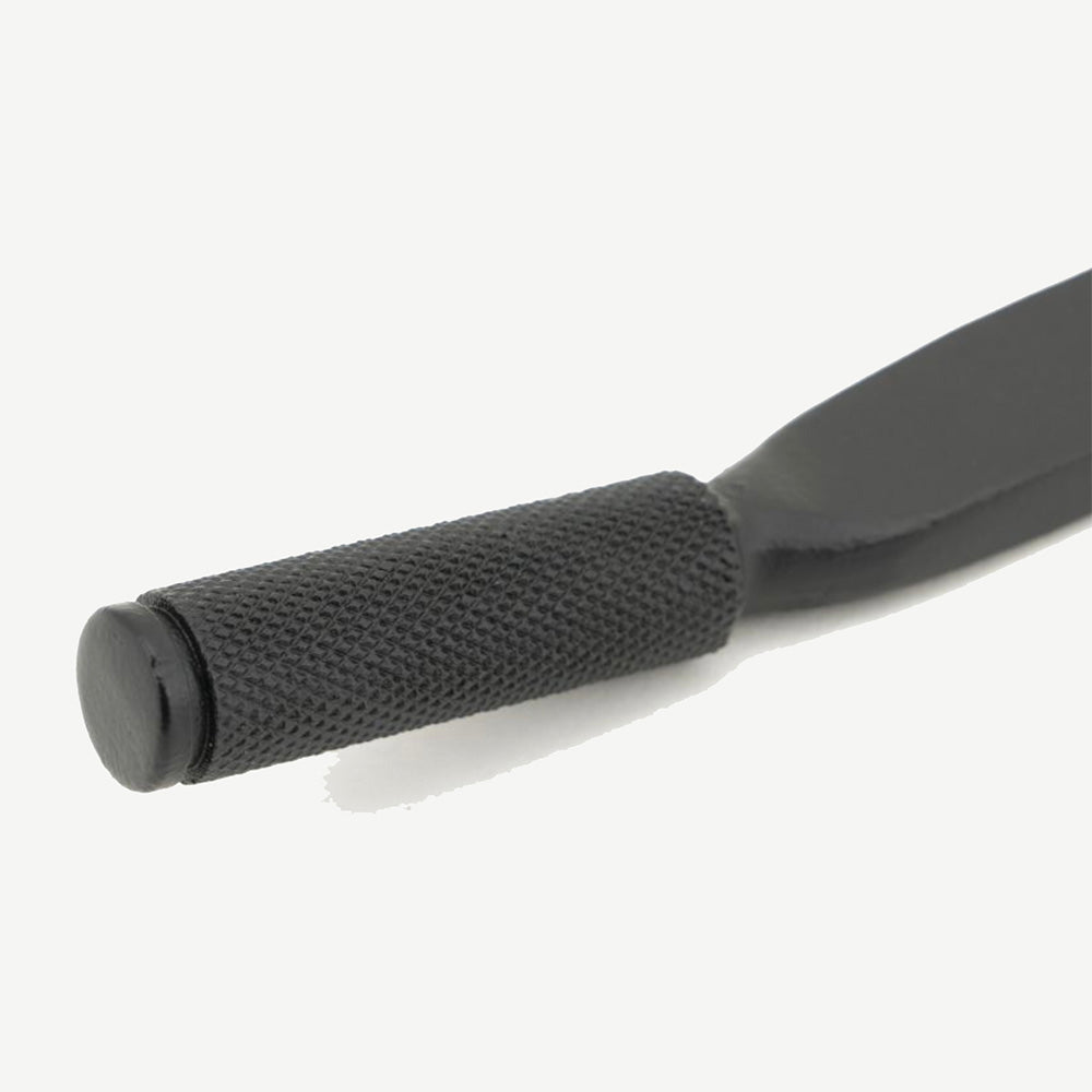 A Brompton Casement Stay Handle In A Smooth Matte Black Finish