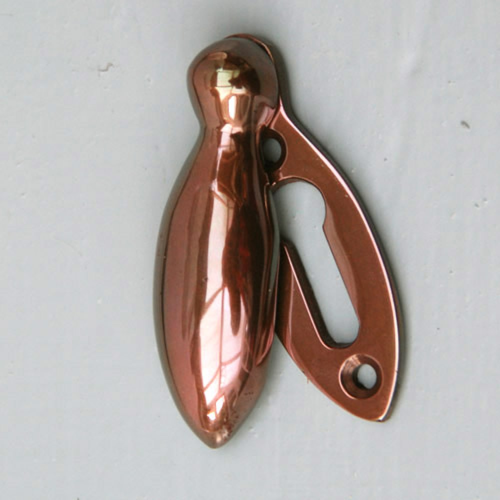 Bronze Pear Drop Shape Escutcheon with Cover