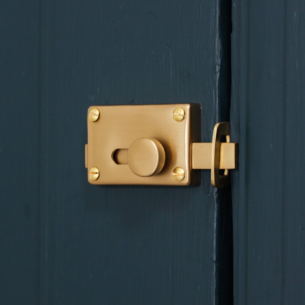 Inside door - Vacant Engaged Lock in Satin Brass.