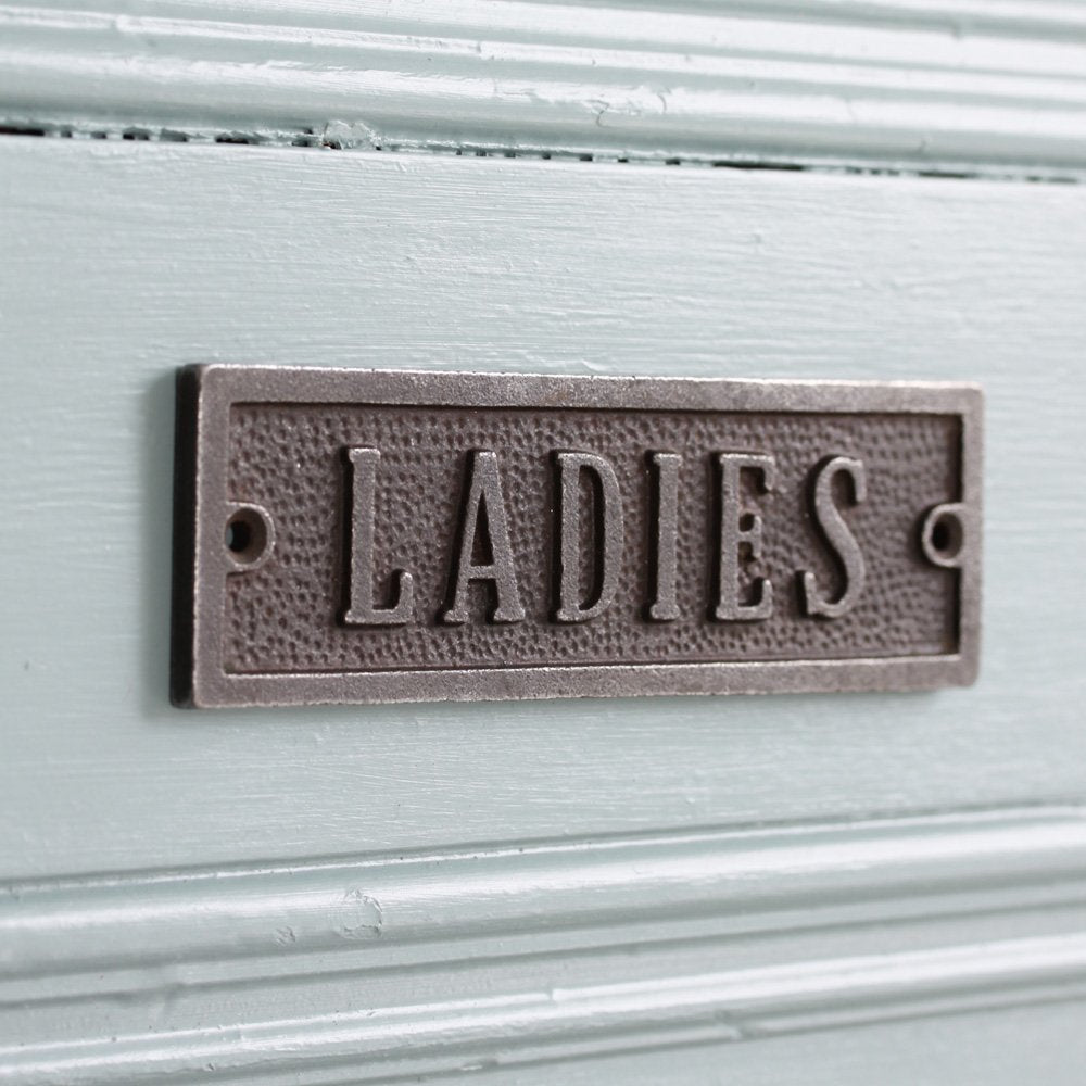 Cast Iron Toilet Door Plaque - Ladies