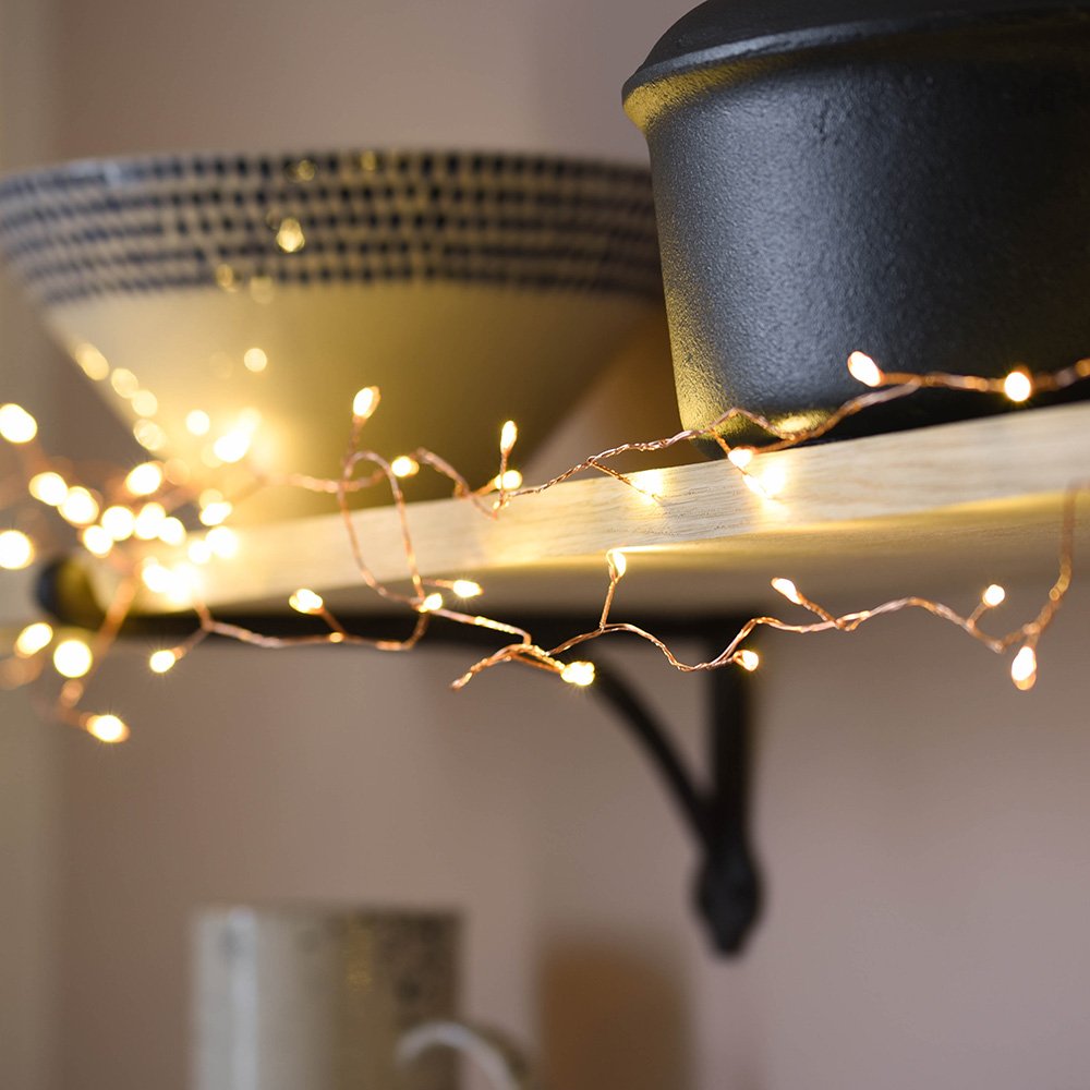 Stringable Lights Gold Wire String Lights Solar Powered LED Copper Wire Fairy Light