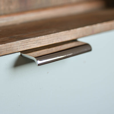 Curved Cabinet Edge Pull in Polished Nickel