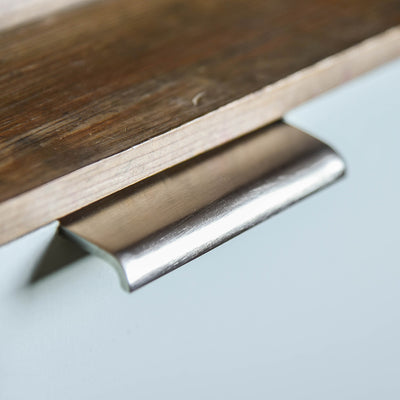 Curved Cabinet Edge Pull in Satin Nickel