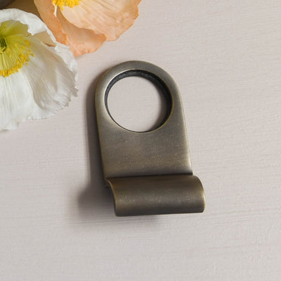 Cylinder Latch Pull in Distressed Antique Brass