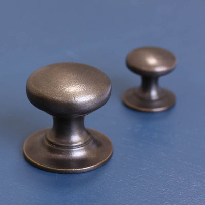 Distressed Antique Brass Cabinet Knobs in Two Sizes