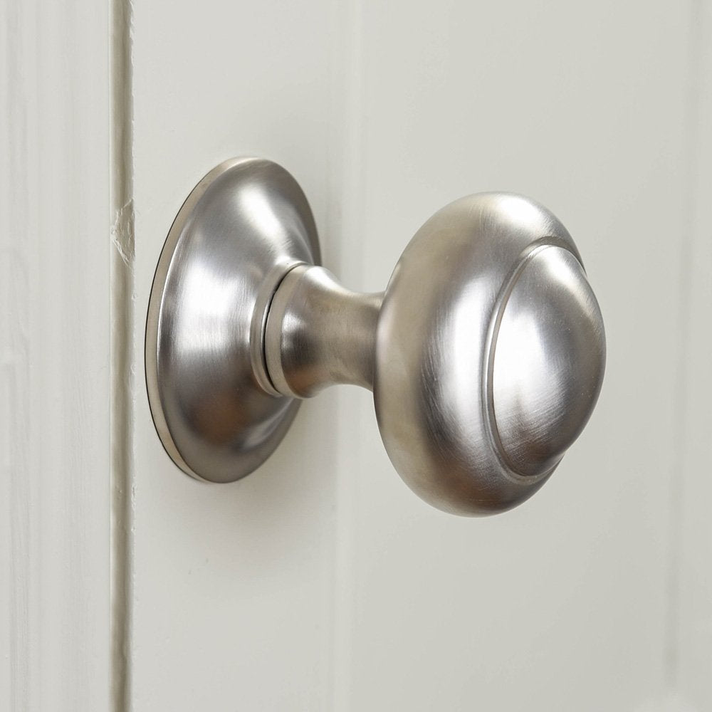 Solid brass 3 inch Round Door Pull with Satin Nickel plated finish.