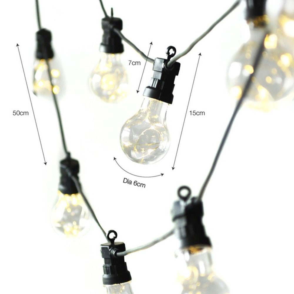 Image of dimensions of festoon lights