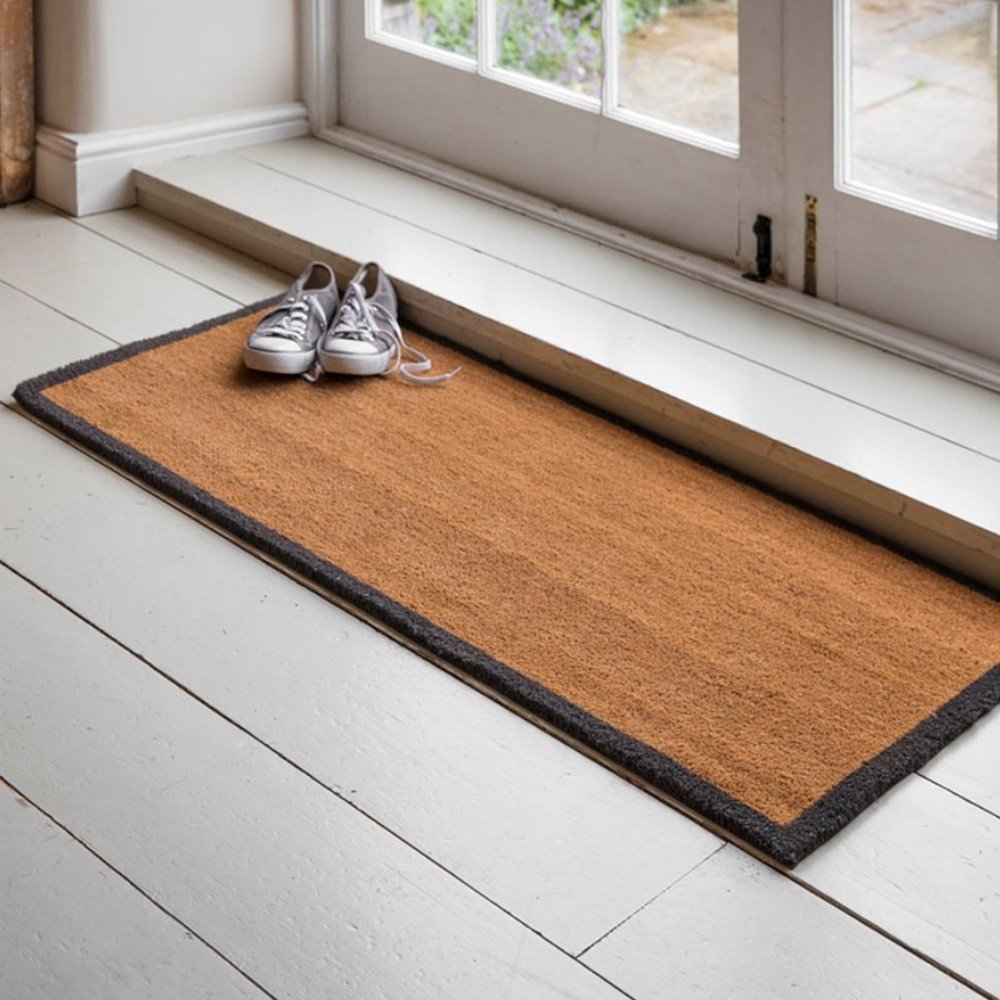 EDS Tuff Scrap Coir Door Mat - 75cm X 45cm Outdoor/Indoor Boot Scraper Rug, Beige 12 thumbnail image