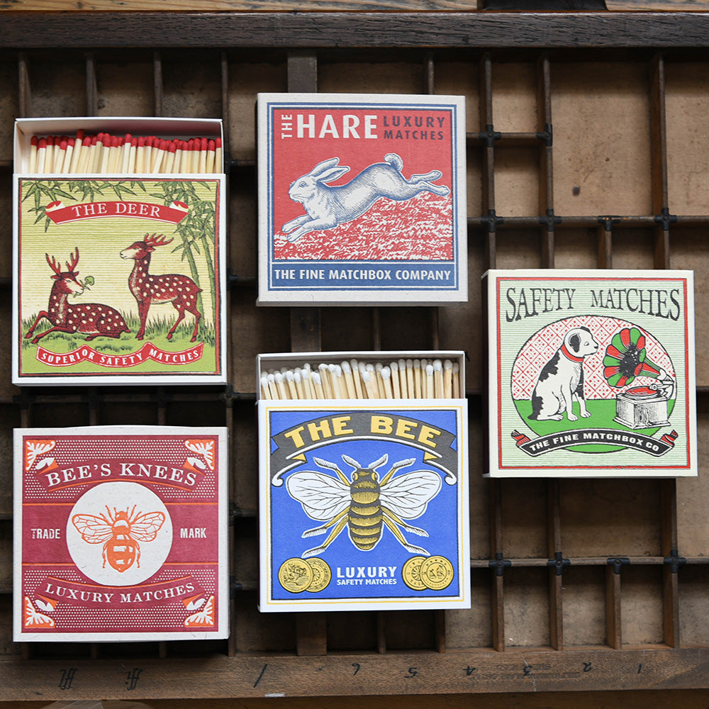 Five Boxes of Large Luxury Matches in Various Animal Collection Designs