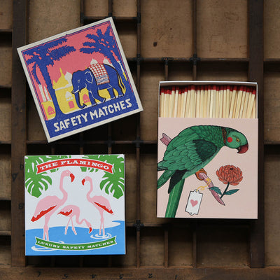 Three Boxes of Large Luxury Matches in Various Exotic Animal Designs