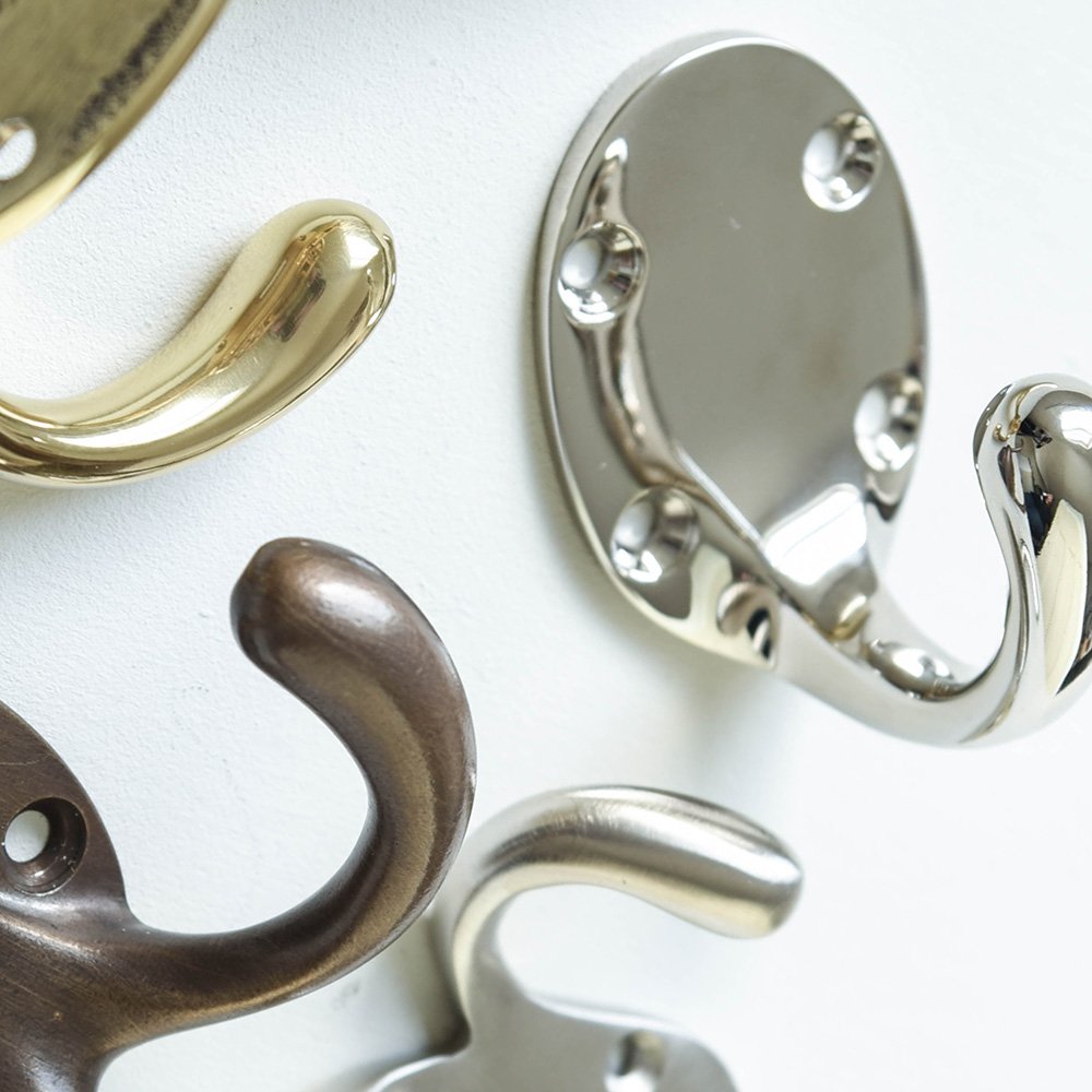 Large Double Wardrobe Hooks in variety of finishes.