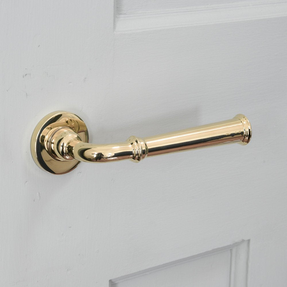 Solid brass Grace Lever Handles on internal door.
