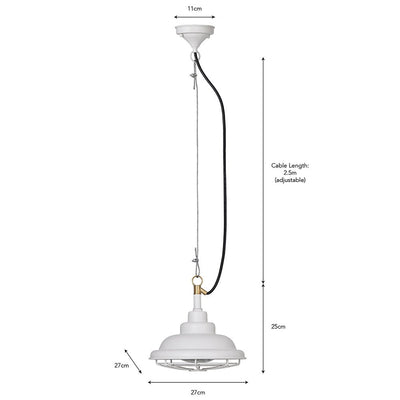Measurements of pendant light