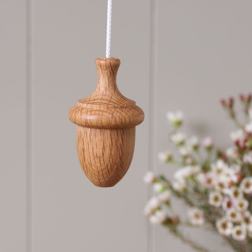 Light pull, Wooden Light pull, Acorn Light Pull