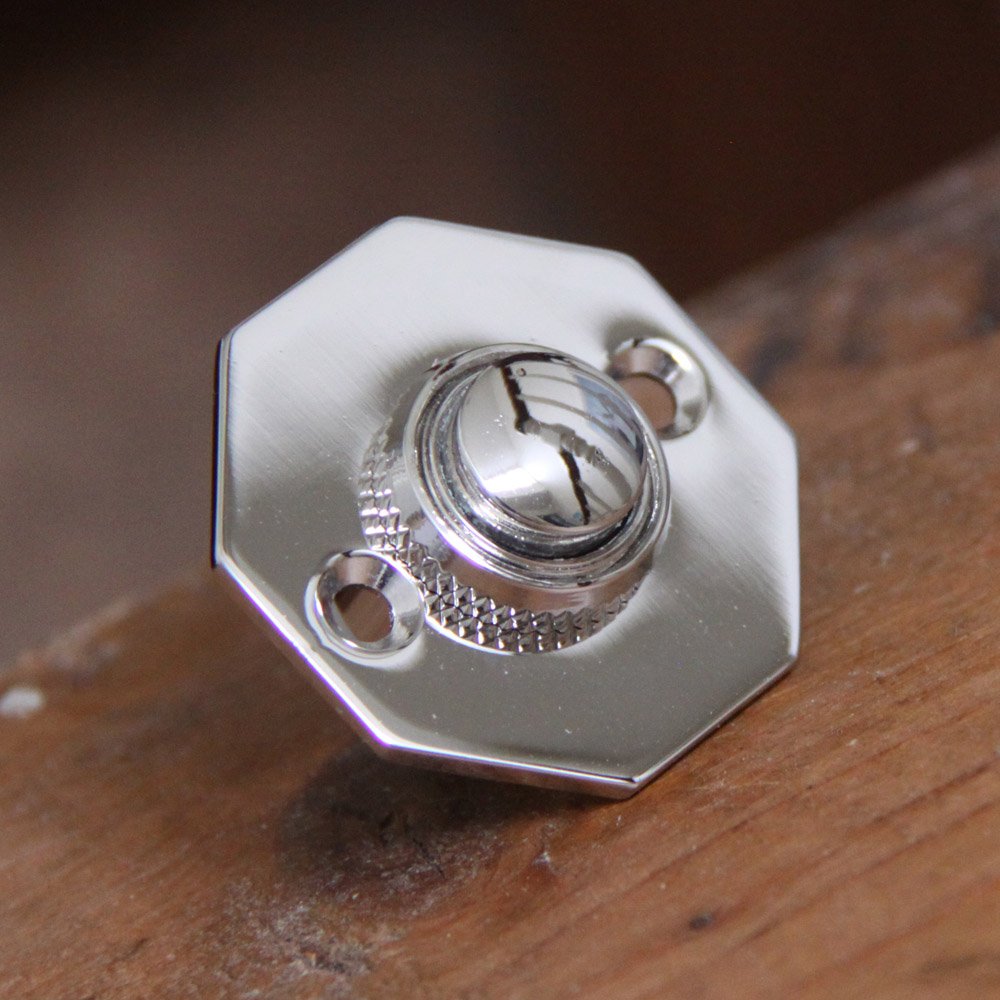 Octagonal Bell Push in Polished Nickel