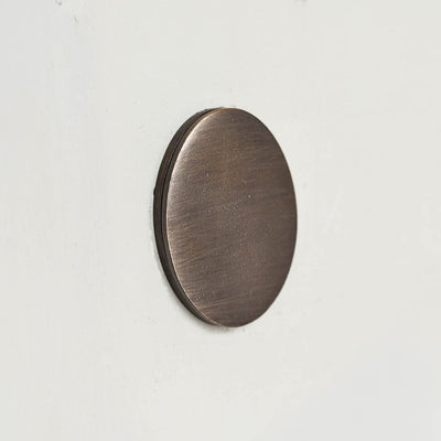 Oval Covered Escutcheon in Distressed Antique Brass