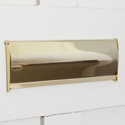 Brass Internal Letter Tidy on door