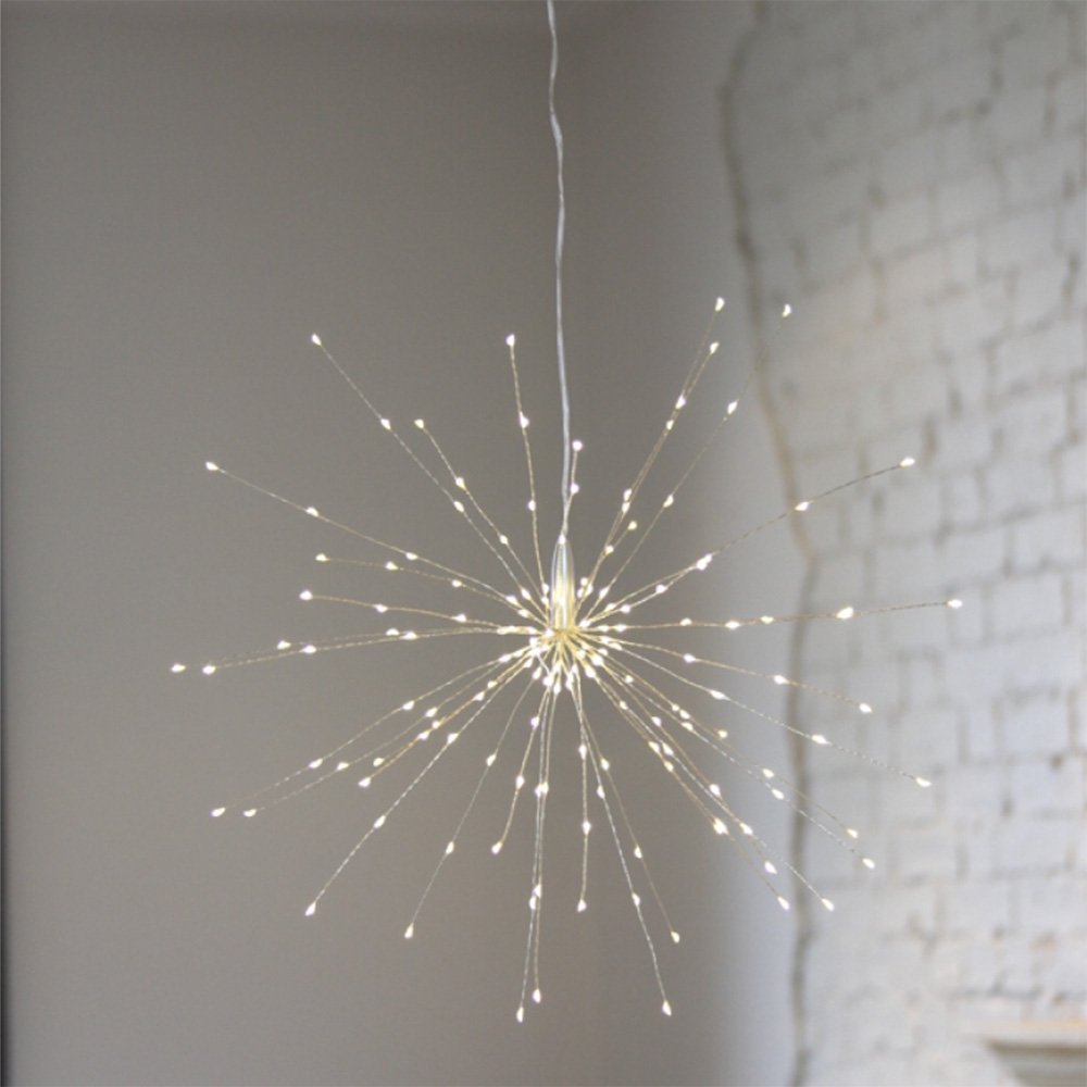 Silver Starburst Hanging LED Light