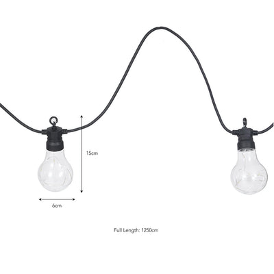 Dimensions of light bulbs. Length 15cm, Width 6cm.